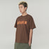 BURNIN*Spark Flame Lava Letter Print Short Sleeve T-shirt