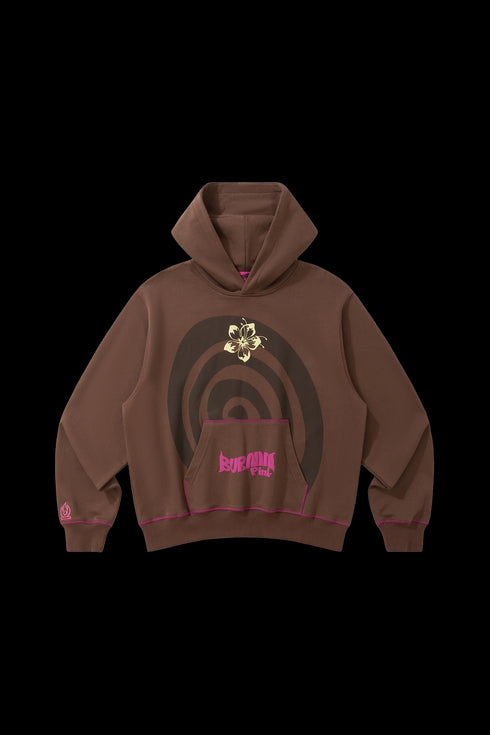 BURNIN* Swirl Contrast Color Foam Hoodie