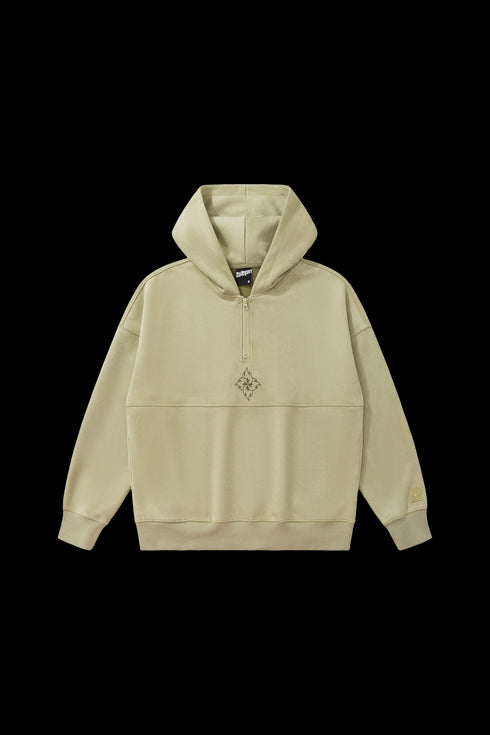 BURNIN Flame Dart Suede Hooded Sweatshirt