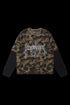 BURNIN* “97’series” worn fire pattern fake two-piece T-shirt