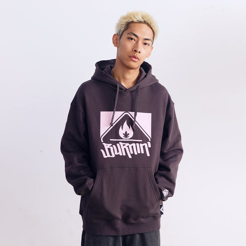 BURNIN* Square LOGO New Style Hoodie