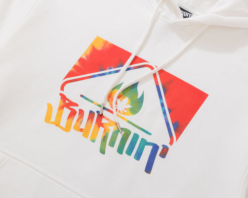 BURNIN* Square LOGO New Style Hoodie