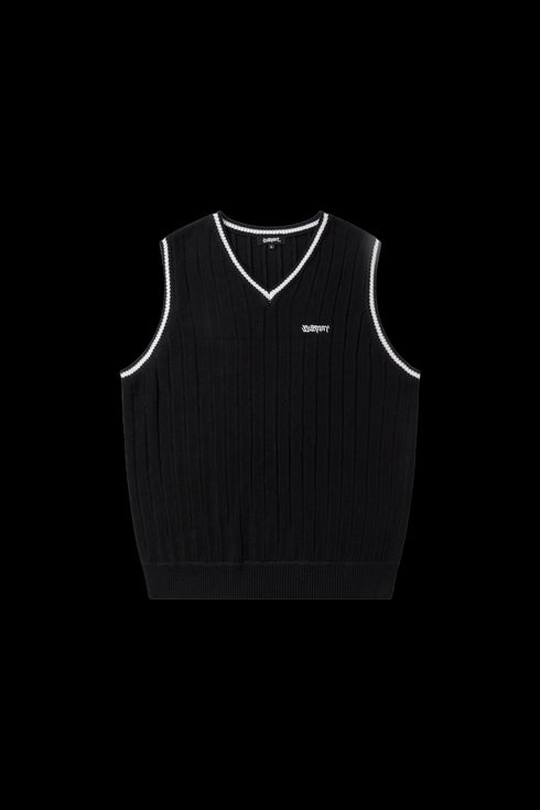 BURNIN* “97’series” v-neck custom knitted vest