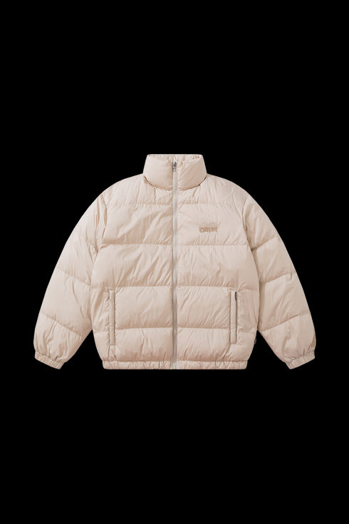 BURNIN * Horizontal Logo Flame Embroidery Down Jacket