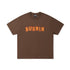 BURNIN*Spark Flame Lava Letter Print Short Sleeve T-shirt