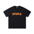 BURNIN*Spark Flame Lava Letter Print Short Sleeve T-shirt