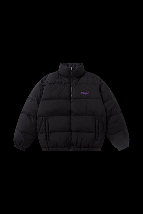 BURNIN * Horizontal Logo Flame Embroidery Down Jacket